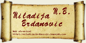 Miladija Brdanović vizit kartica